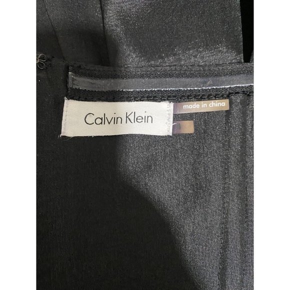 Calvin Klein Women’s Strapless Sweetheart Dress Short Black Satin Size 4 - Picture 7 of 13
